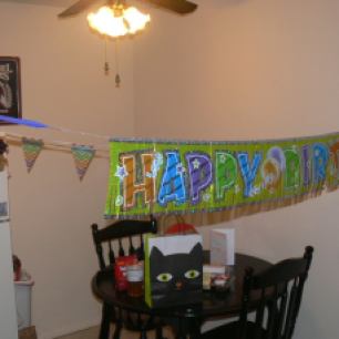 Decorated the Apartment for my boyfriends birthday.