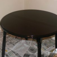 Our new kitchen table that I painted